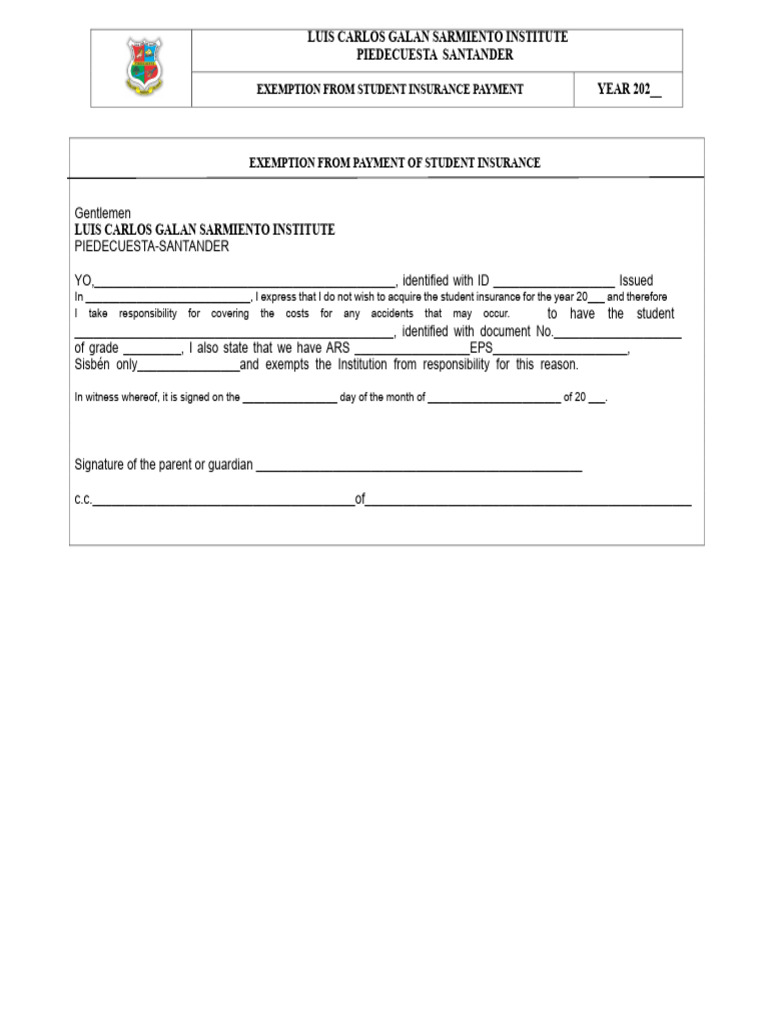 Exemption Payment Insurance | PDF
