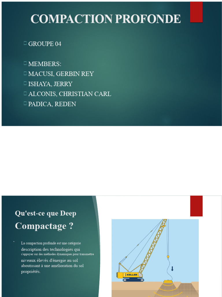 Techniques de Compaction Dynamique Profonde | PDF | Sol (pédologie)