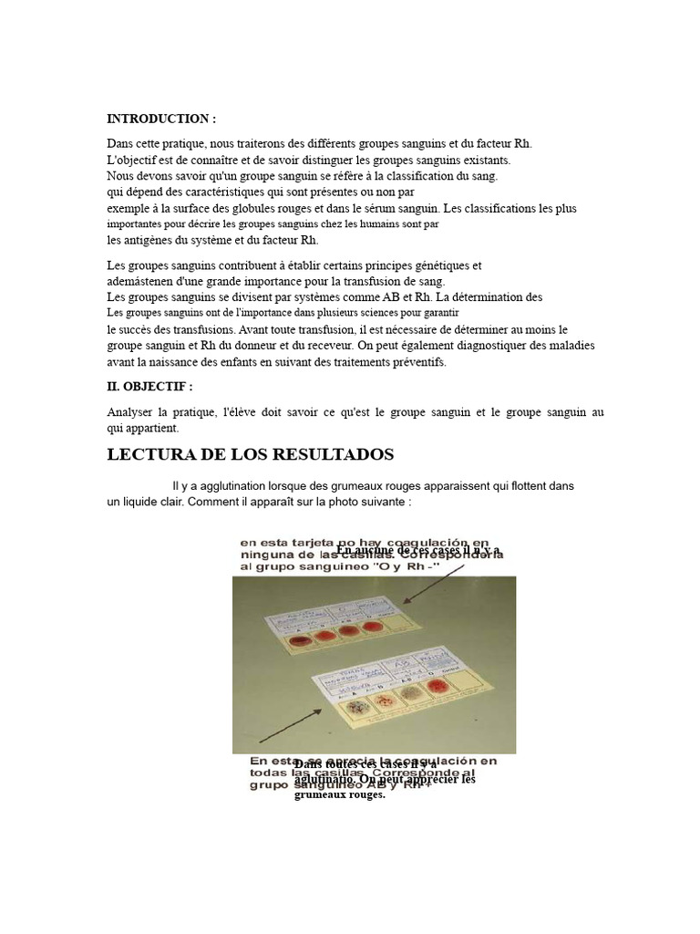 Groupes sanguins et facteur Rh expliqués | PDF | Groupe sanguin ...