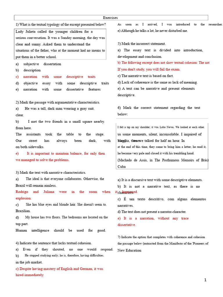 Textual Analysis Exercises and Examples | PDF | Essays | Narrative