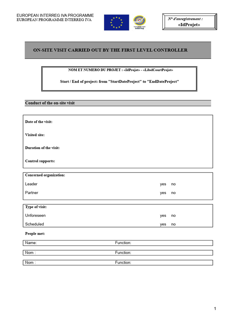 Annex 5 - On-Site Visit Report Template | PDF | Expense | Invoice