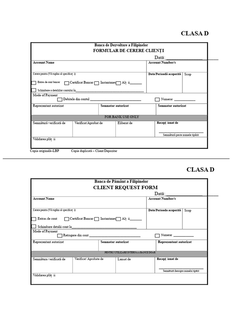 Formular de Cerere Client Editat | PDF