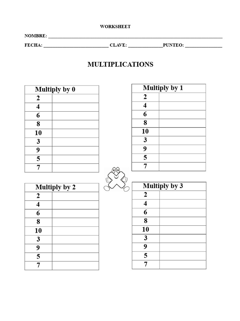 Multiplication Practice Worksheet | PDF