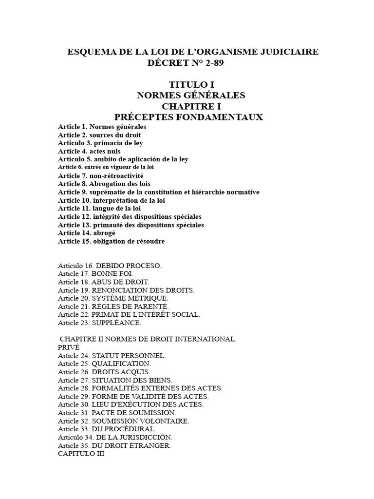 Loi de l'Organisme Judiciaire: Résumé | PDF | Avocat | Compétence