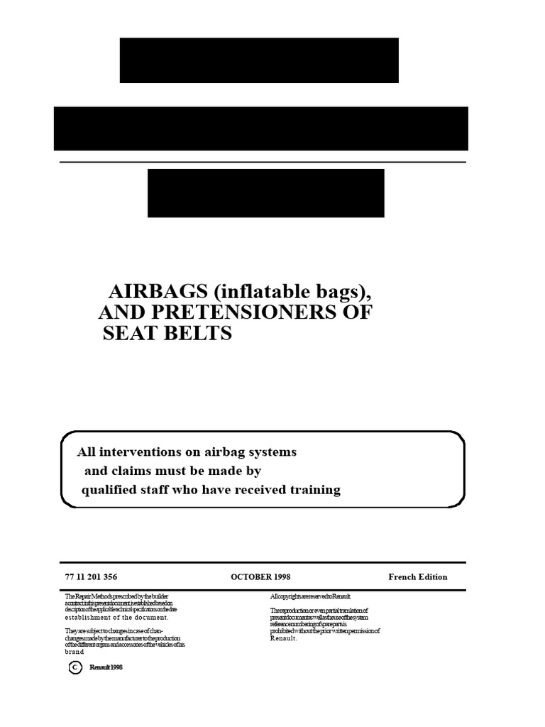 MR 000 Airbag Master 1 | PDF | Airbag | Seat Belt