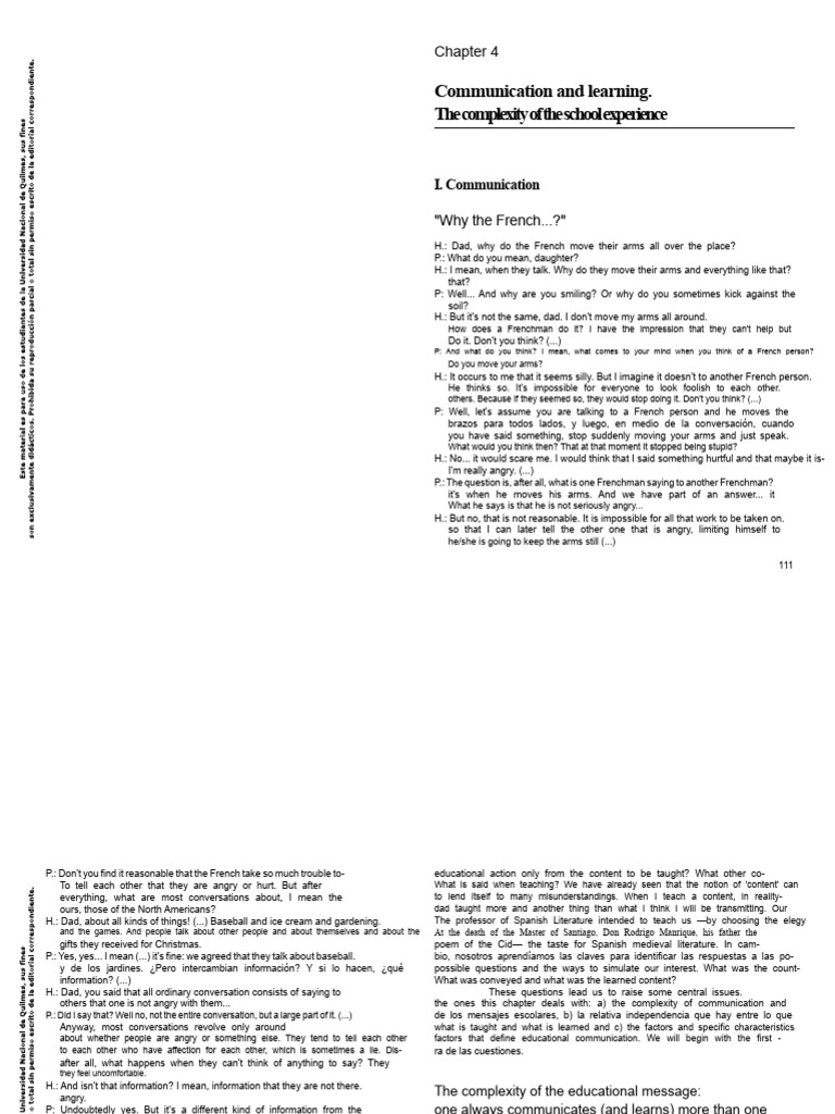 Communication in Educational Contexts | PDF | Learning | Communication
