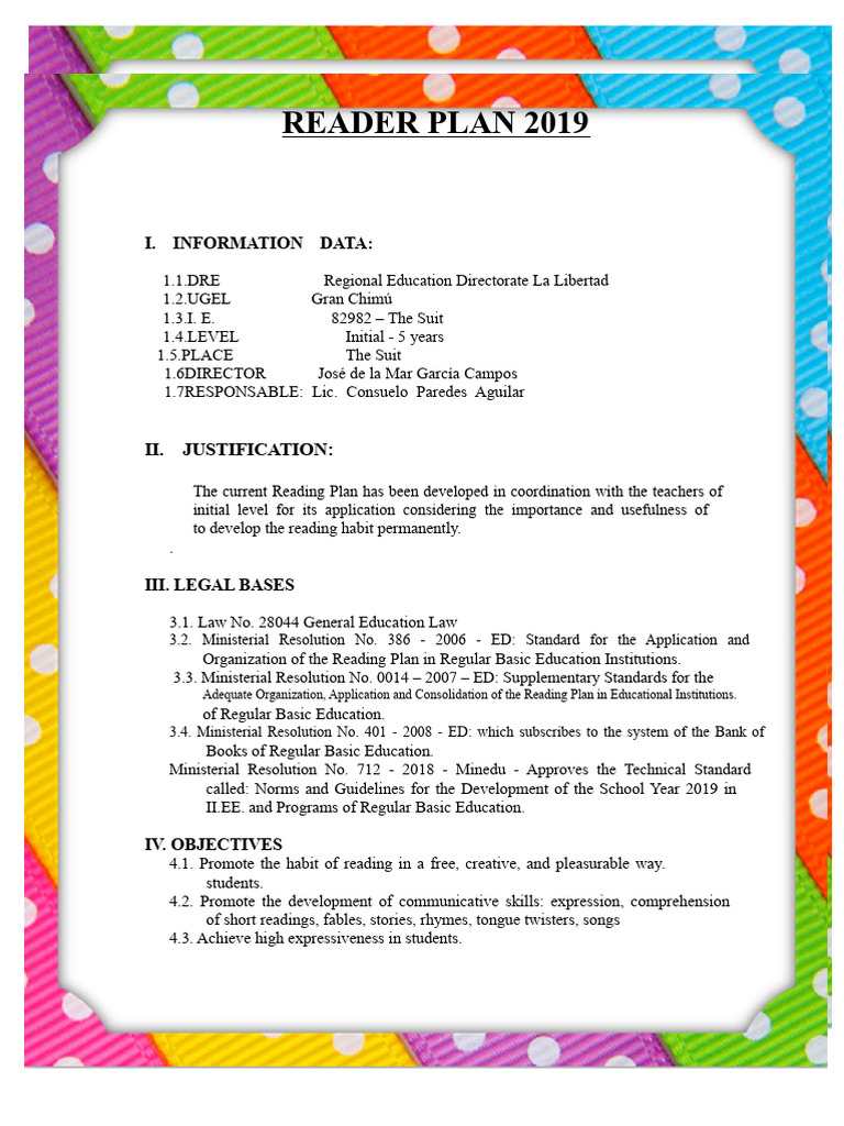 2019 Reading Plan for Initial Education | PDF | Human Communication ...