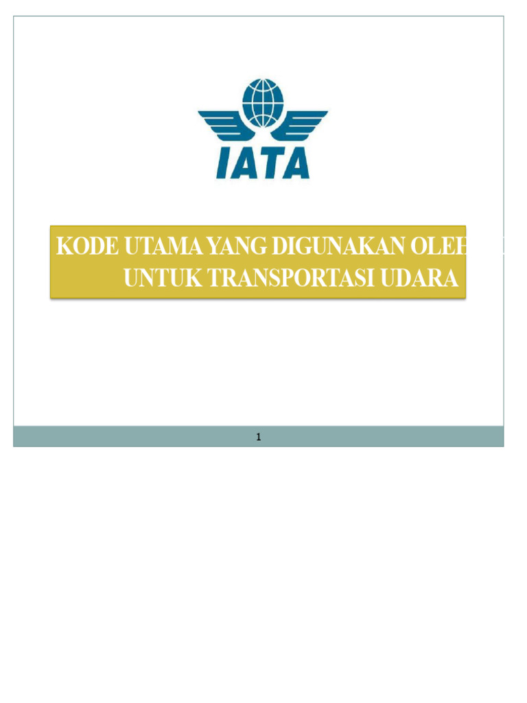 KODE IATA | PDF