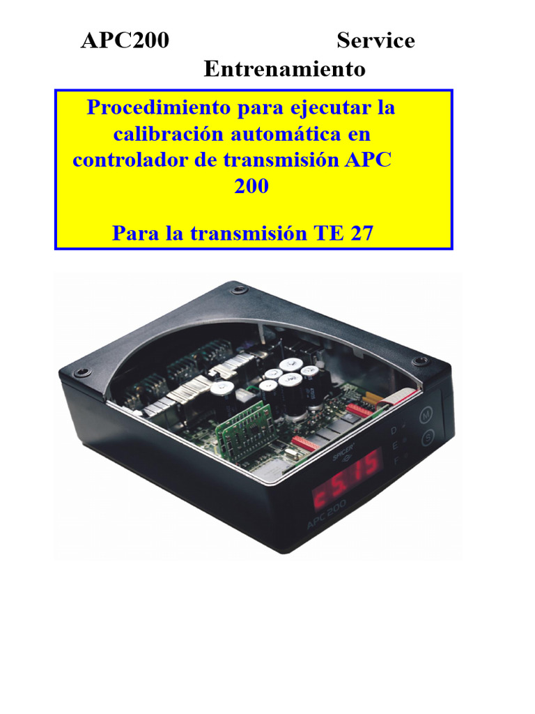 Procedimiento de Calibración APC200 | PDF | Diodo emisor de luz