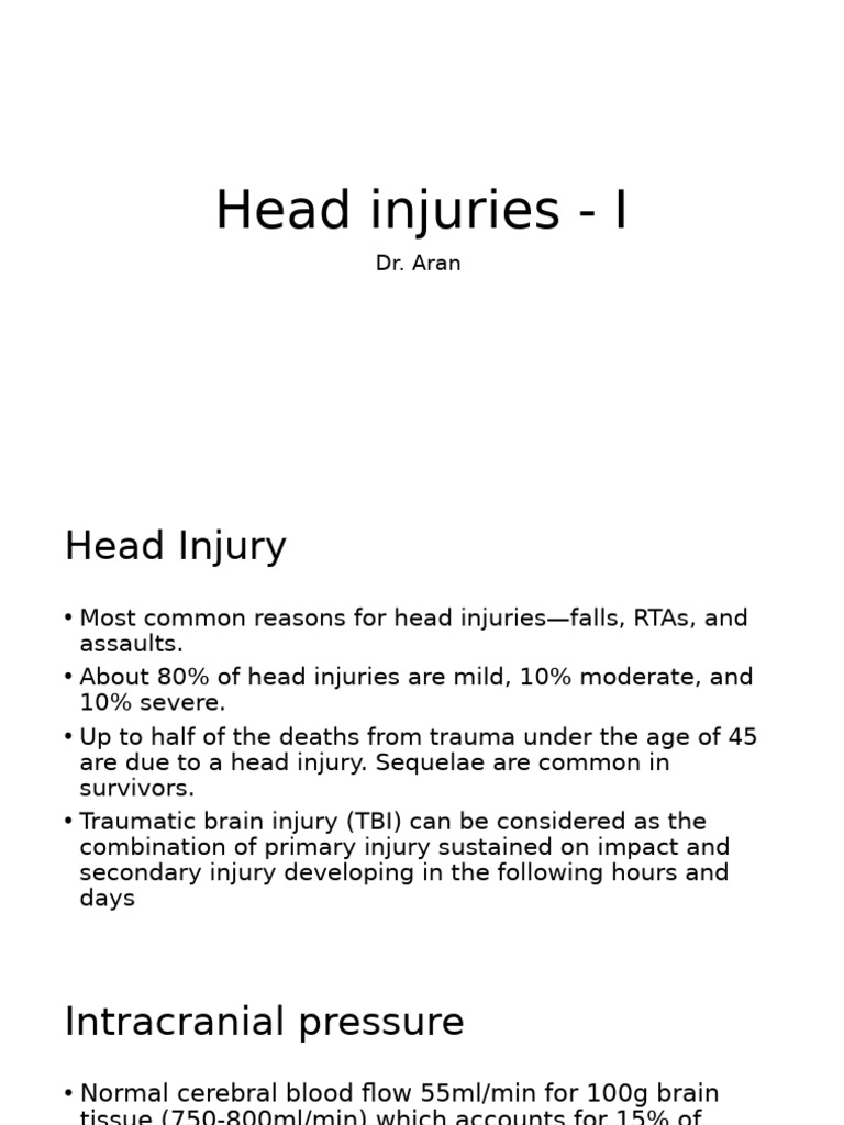 Understanding Head Injuries and ICP | PDF