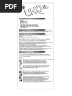 Official UNO Game Rules Guide | PDF | Games Of Mental Skill | Playing Cards