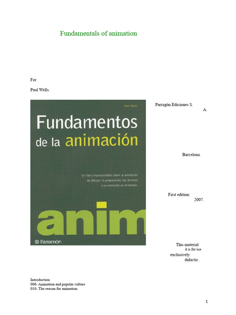 Fundamentals of Animation Techniques | PDF | Animation