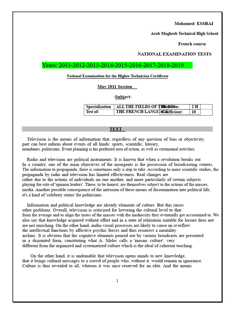 BTS Exams | PDF | Knowledge | Subject (Grammar)