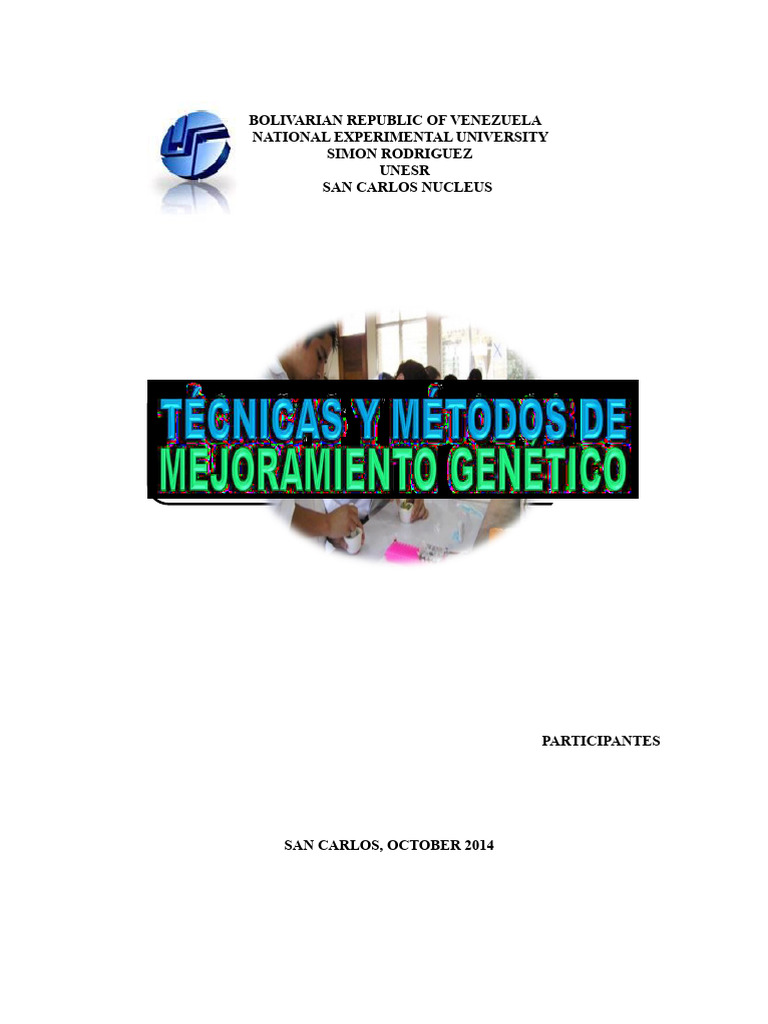 Comparative Table (Genetic Improvement Methods and Techniques - Unesr ...