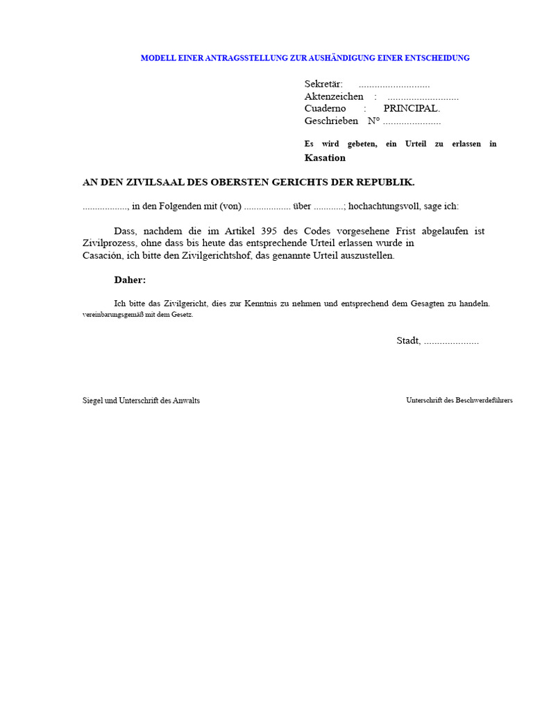 588 - Musterantrag Auf Urteil | PDF