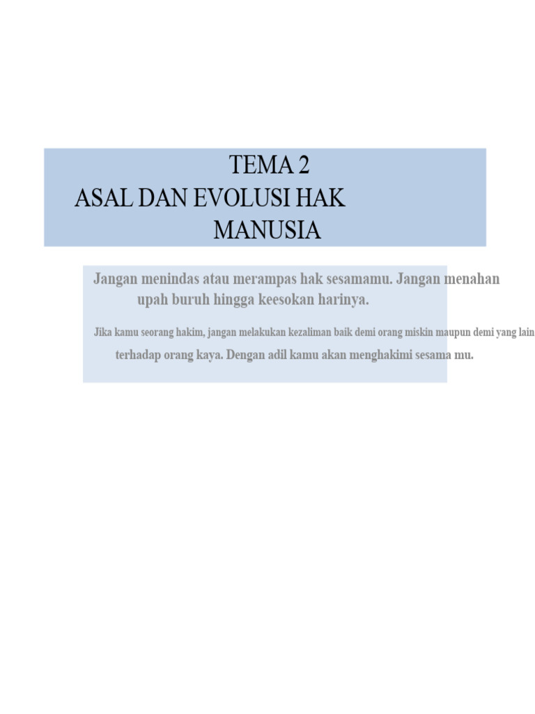 Evolusi Hak Asasi Manusia Sepanjang Sejarah | PDF