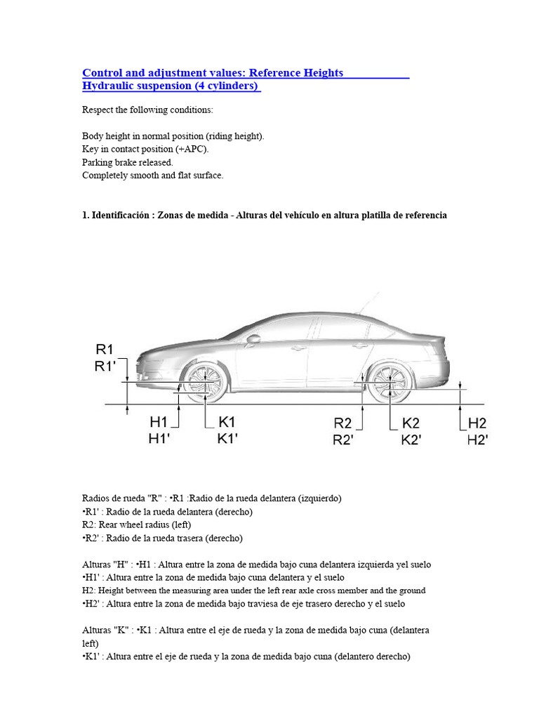 Hydraulic Suspension Height Adjustment Guide | PDF | Land Vehicles ...