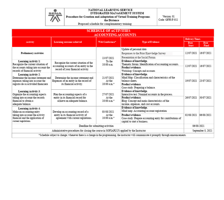 Virtual Training Program Procedure | PDF | Accounting | Expense