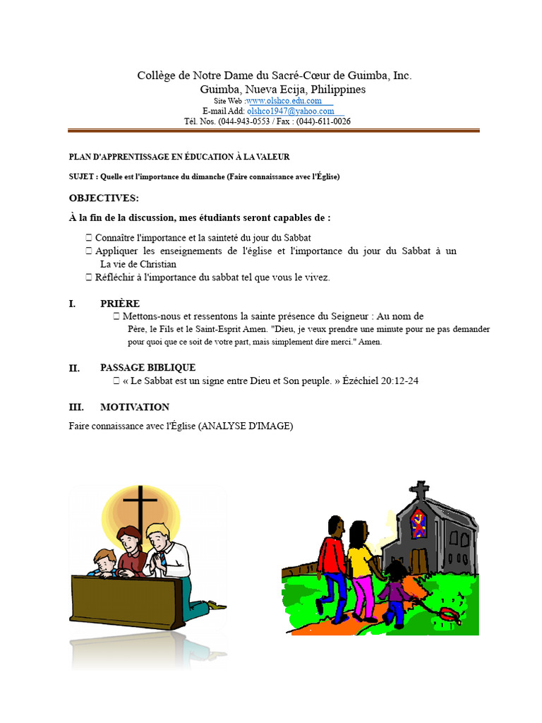 Importance du Dimanche et de l'Église | PDF | Église chrétienne