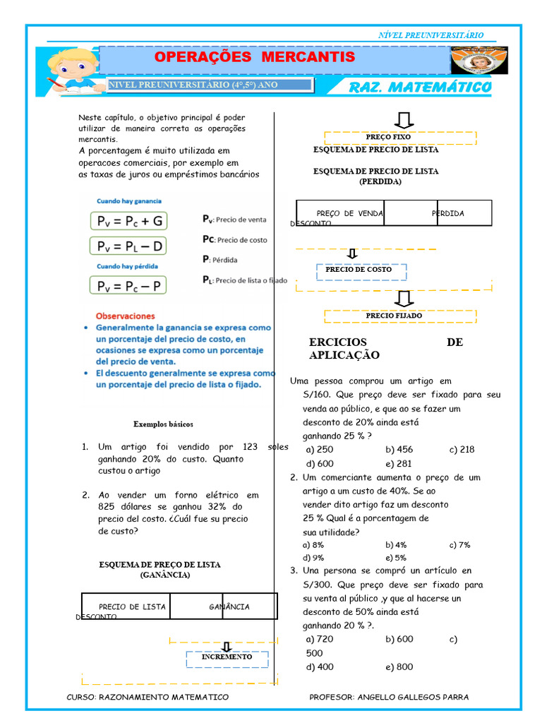 Operações Mercantis | PDF | Dinheiro | Investimentos