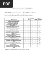 PSS-10 Questionnaire for Stress Assessment | PDF