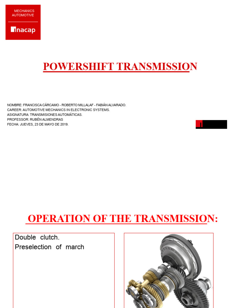 Powershift Transmission Overview | PDF