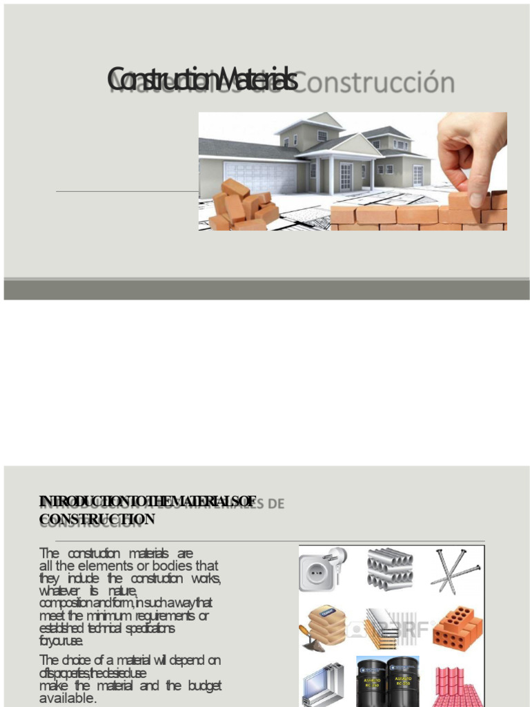 Overview of Construction Materials | PDF | Building Materials | Tile