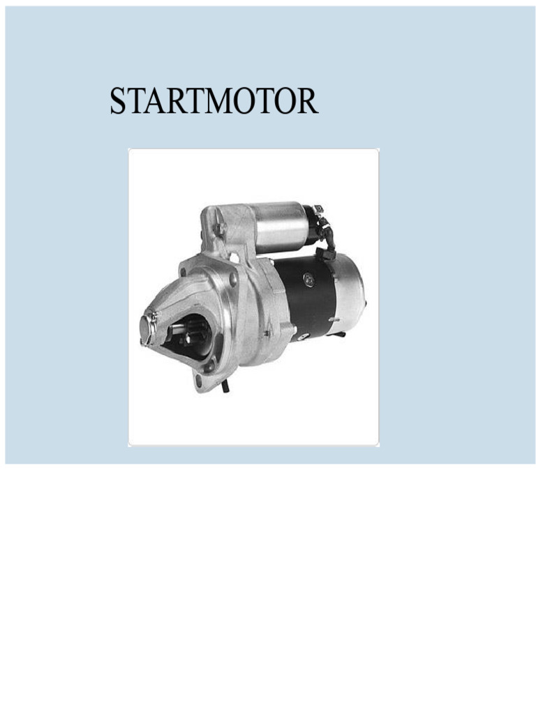 Startmotor | PDF