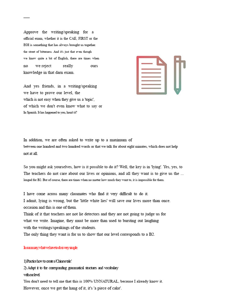 B2 Exam Writing Tips and Strategies | PDF | English Language | Grammar
