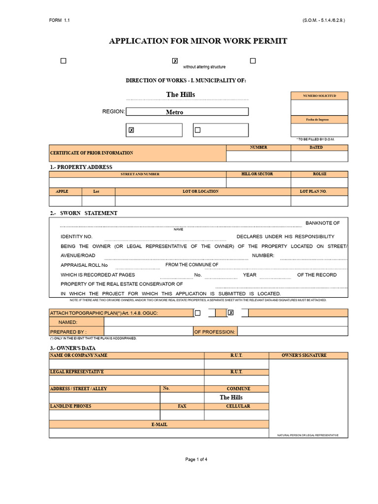 Minor Work Permit Application Form | PDF | Document Object Model