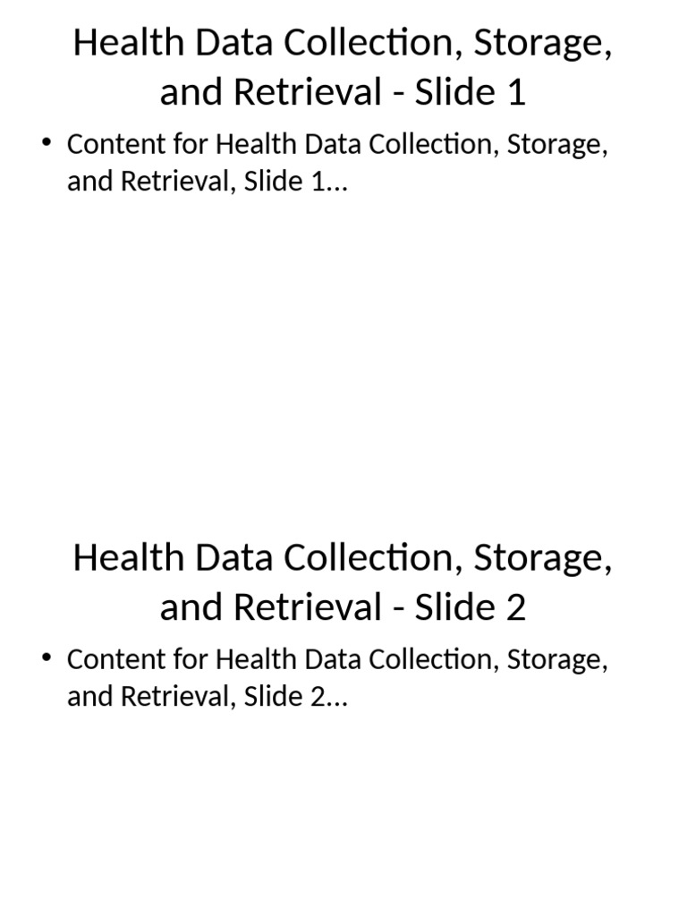 Health Data Collection Overview | PDF