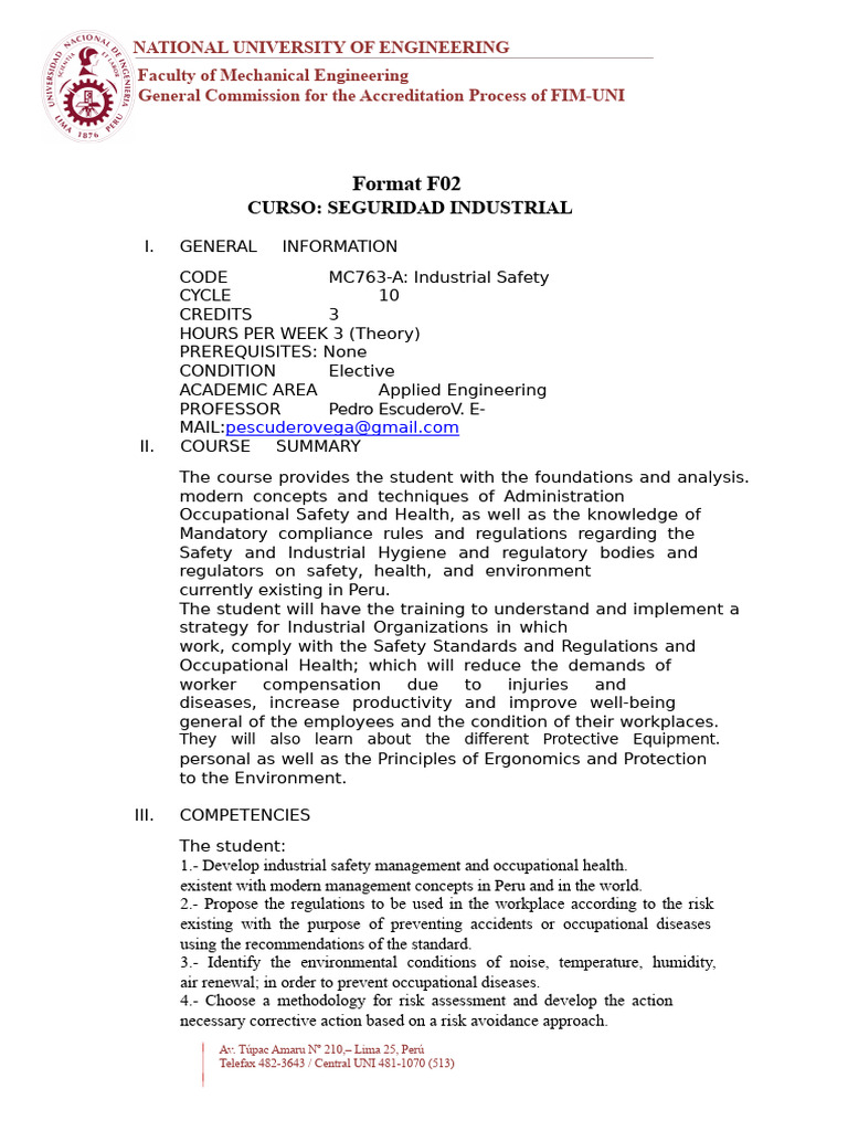 Industrial Safety Course Overview | PDF | Occupational Safety And ...