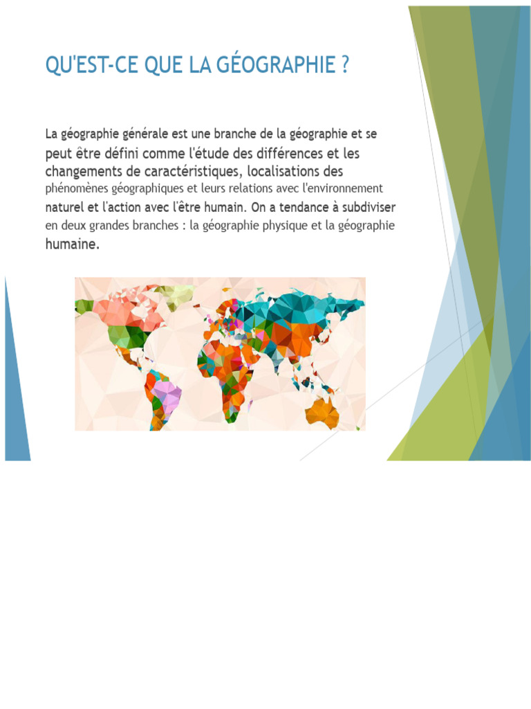 Introduction à la géographie et ses branches | PDF | Géographie | Ville