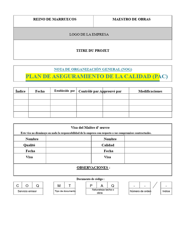 Plan de Aseguramiento de Calidad en Obras | PDF | Business | Laboratorios