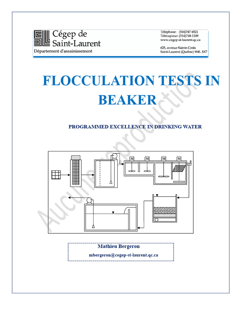 Beaker Flocculation Tests for Water Quality | PDF | Water Treatment ...