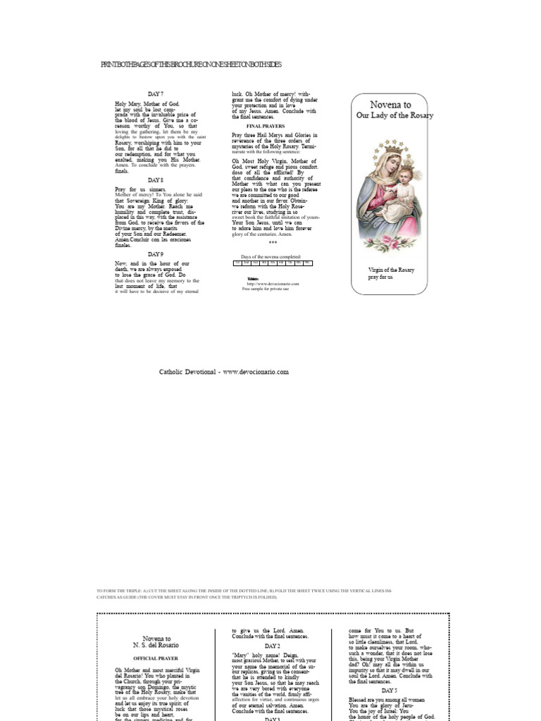 Novena to Our Lady of the Rosary | PDF | Mary, Mother Of Jesus | Theology