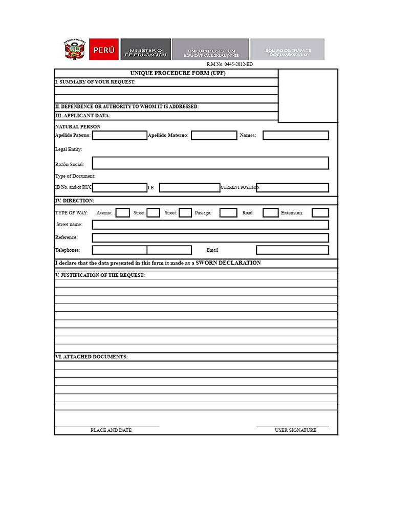 Single Procedure Form | PDF