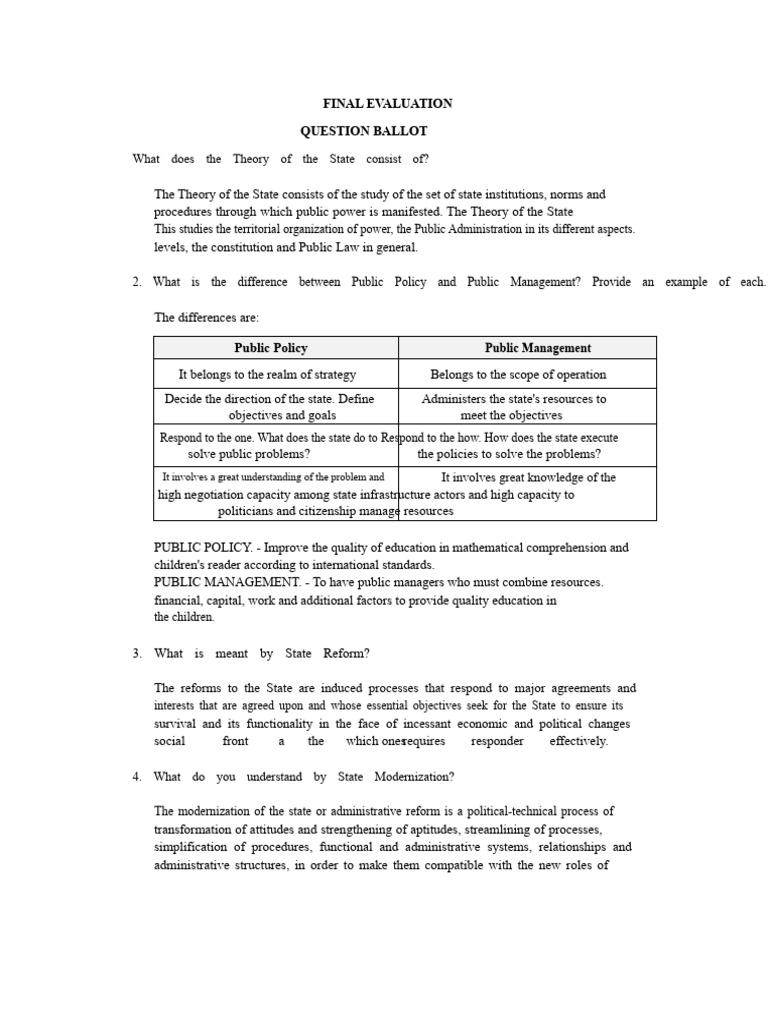 Theory of State and Public Management Insights | PDF | Policy | Theory