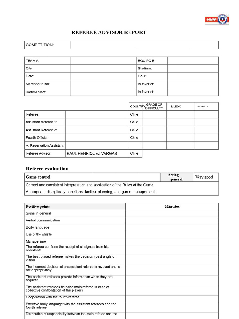 Informant Delegate Report | PDF | Sports | Sports Rules And Regulations