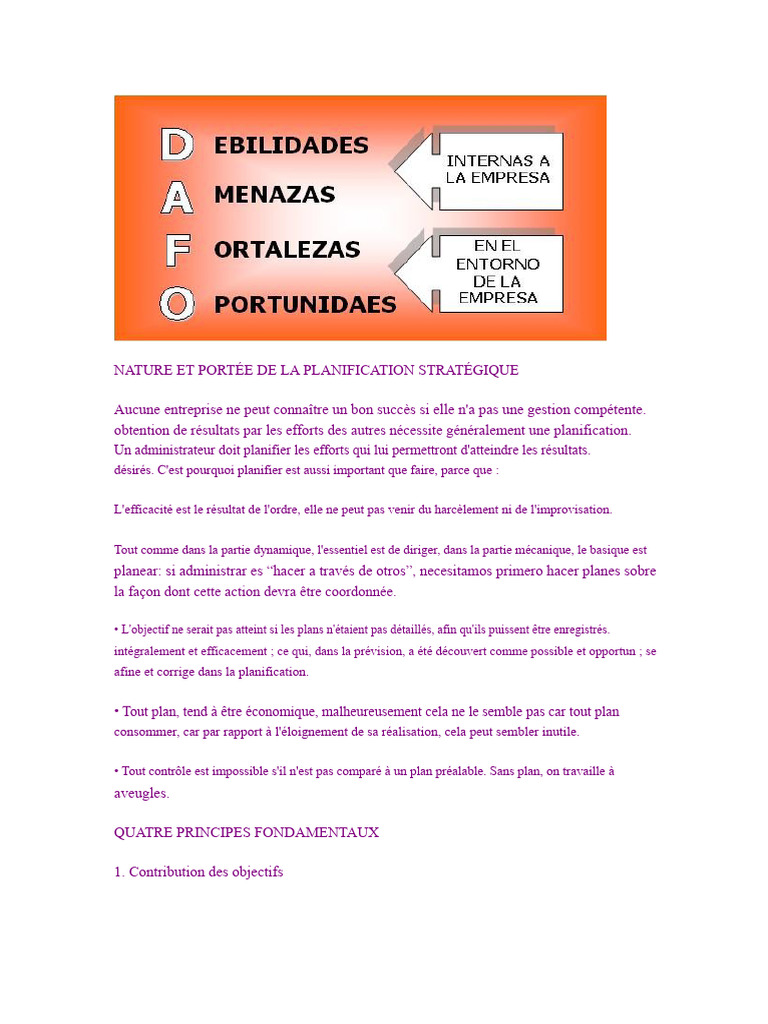 Importance de la Planification Stratégique | PDF | Planification