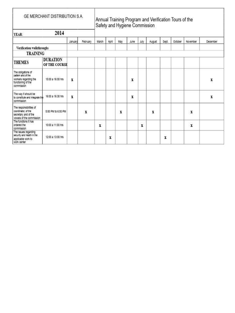 Annual Safety Training Program 2014 | PDF