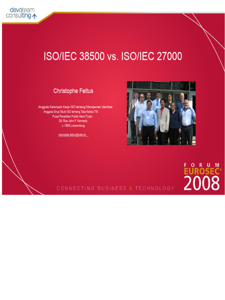 Perbandingan ISO/IEC 38500 dan 27000 | PDF