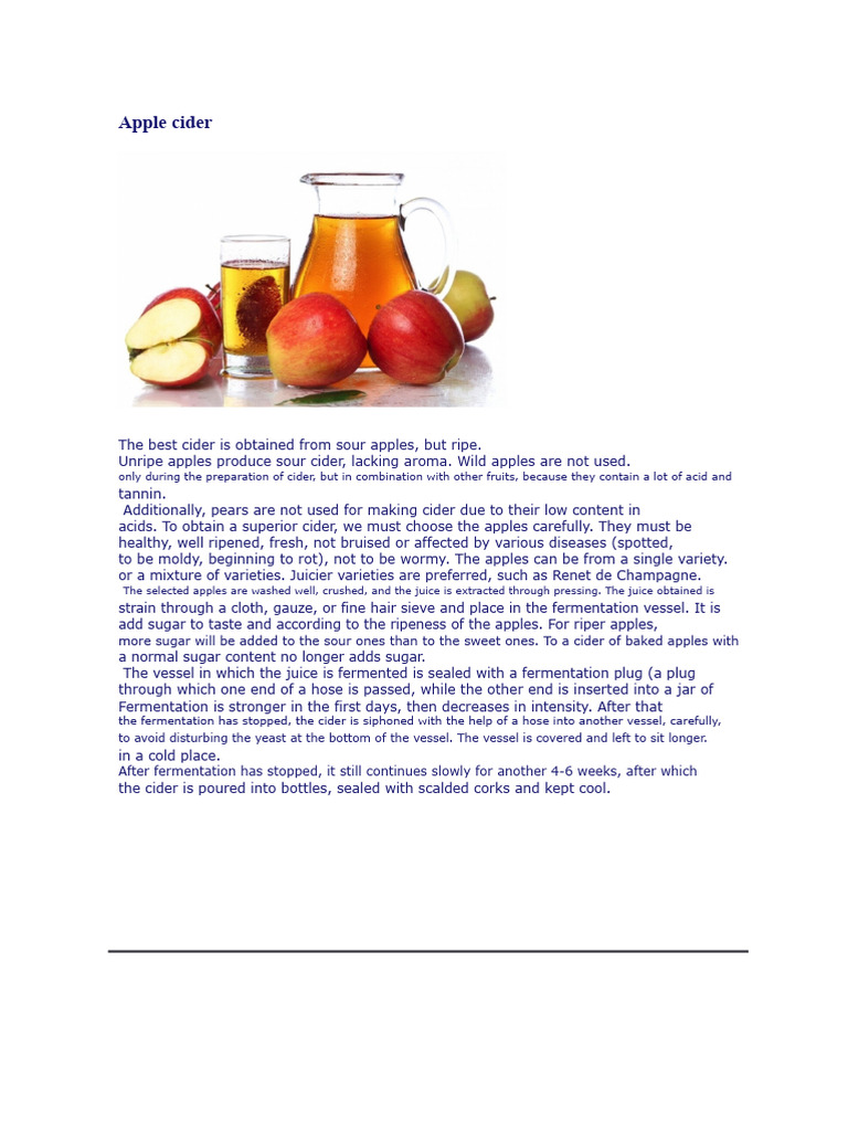 Apple Cider and Apple Vinegar | PDF | Cider | Drink