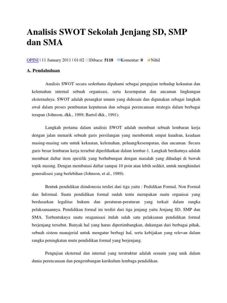 Contoh analisis swot pdf