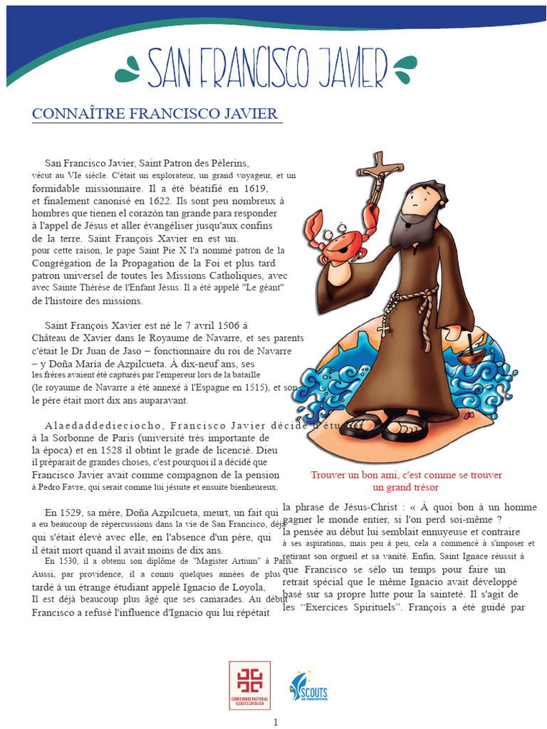 Vie et missions de Saint François Xavier | PDF | Église catholique