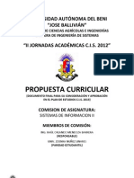 Documento de Evaluación y Proposicion Curricular TIS 331 - Plan CIS 2013