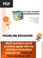 Teacher's Attitude Toward Problem Behavior