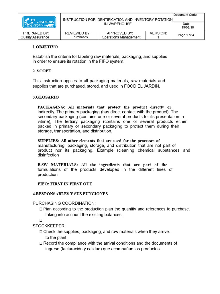 Inventory Rotation Guidelines for Warehouse | PDF | Inventory | Warehouse