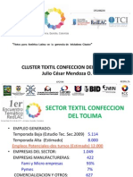 7.1. Cluster - Textil - Confección - Tolima - Julio - César - Mendoza