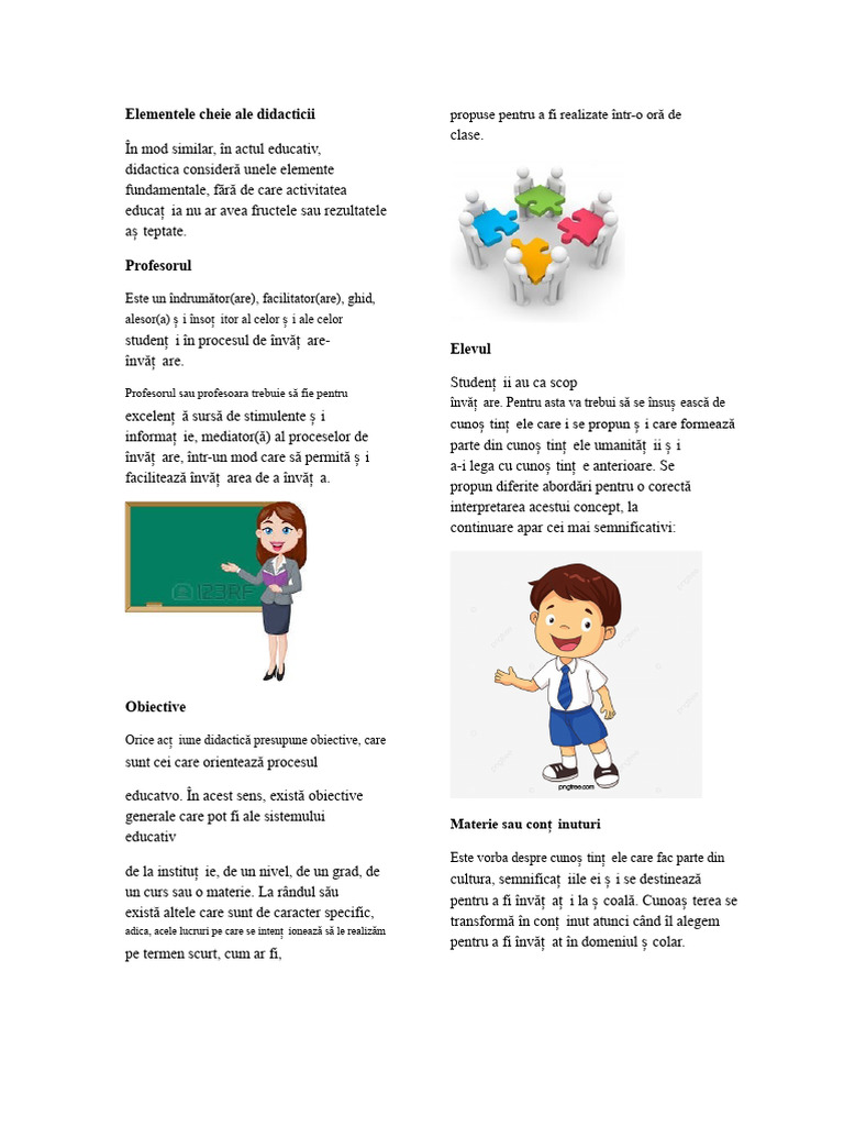 Elemente Cheie Ale Didacticii | PDF